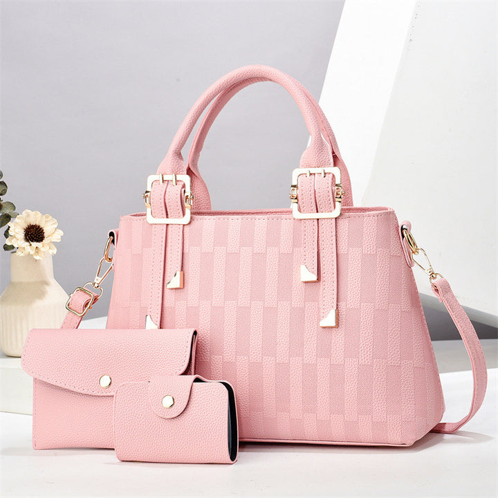 Damen Designer-Handtasche mit strukturiertem Obermaterial und abnehmbaren Mini-Accessoires Nord Taschen