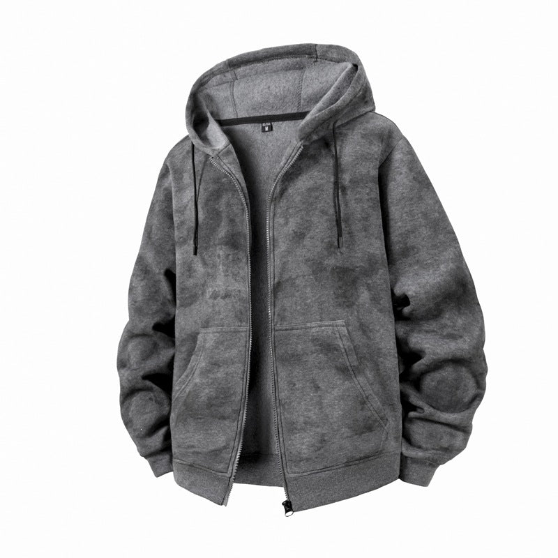 Unisex Oversize Kapuzenzipjacke aus schwerer French-Terry mit Kängurutaschen Nord Taschen