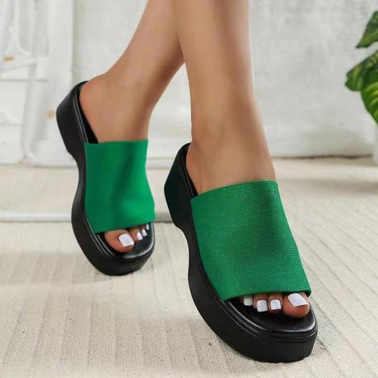 Damen Komfortable Blockabsatz-Sandalen mit breitem Riemen