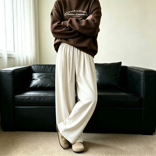 Damen Oversize-Sweatshirt mit dekorativem Frontprint und weichem Fleece-Inneren Nord Taschen