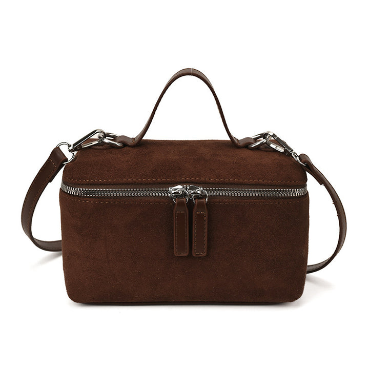 Damen stylische Veloursleder Umhängetasche Nord Taschen