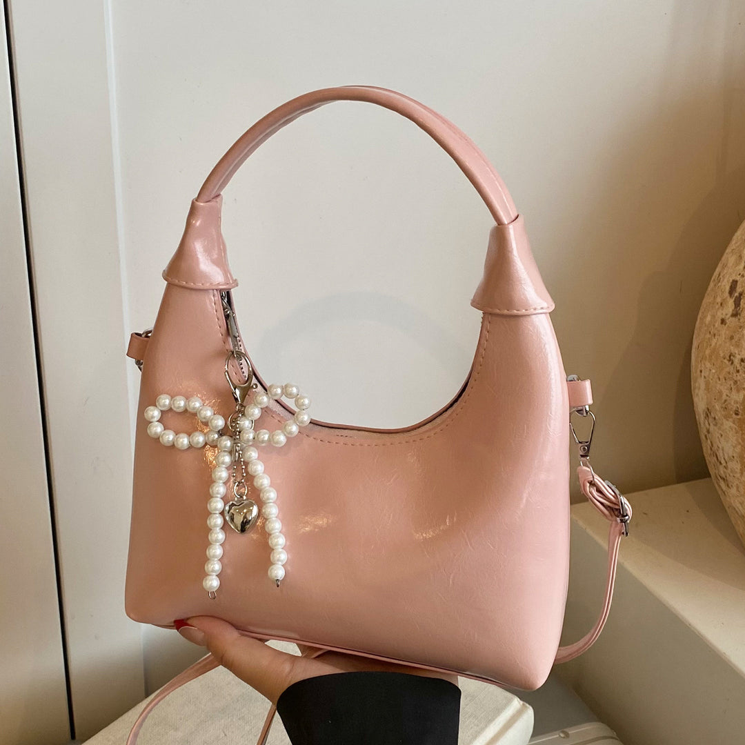 Damen Hobo-Handtasche mit elegantem, glänzendem Obermaterial und abnehmbarem Schulterriemen Nord Taschen