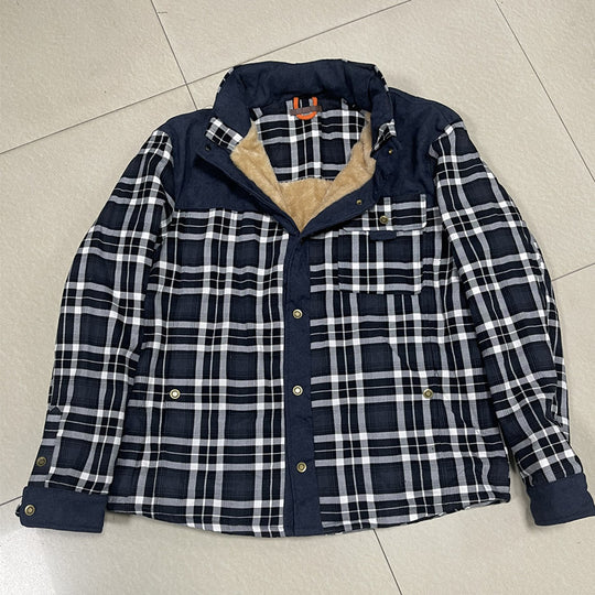 Herren Flanell‑Fieldshirt mit Teddyfleece‑Innenfutter und Velours‑Schulterpartie Nord Taschen