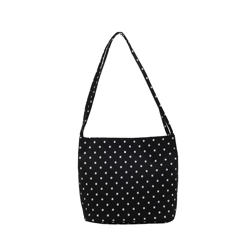 Damen Jute-Tragetasche mit stilvollem Punktedesign und robuster Verarbeitung Nord Taschen