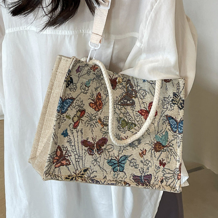 Damen Tasche mit floralem Muster und robusten Tragegriffen Nord Taschen