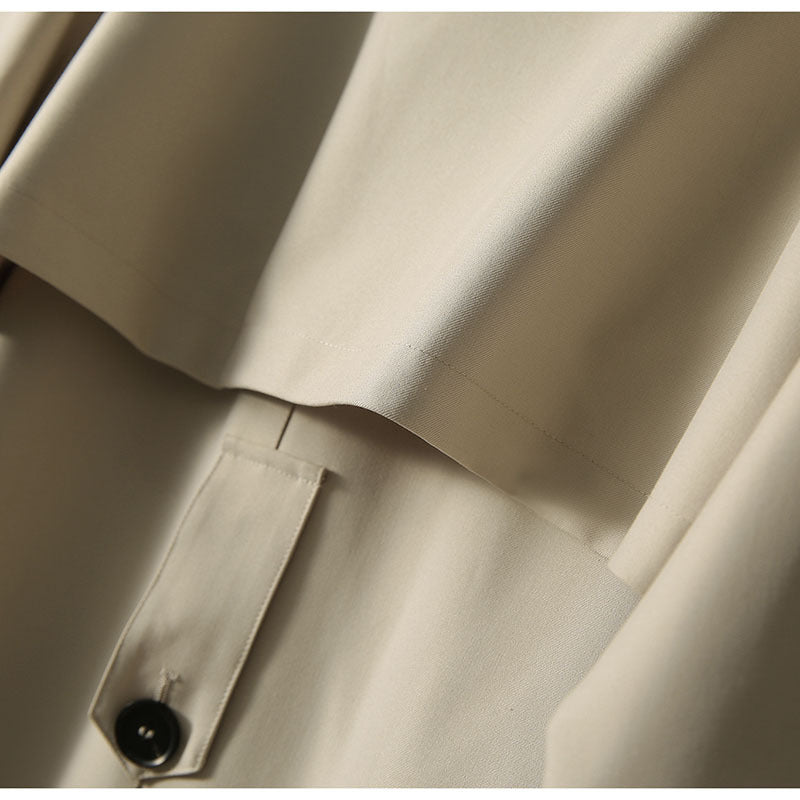 Damen Wasserabweisender A‑Linien‑Trenchcoat mit Bindegürtel und verdeckter Knopfleiste Nord Taschen