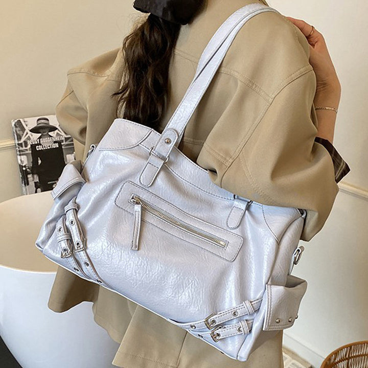 Damen Tragetasche mit vielseitiger Innenaufteilung und eleganter Lederstruktur Nord Taschen