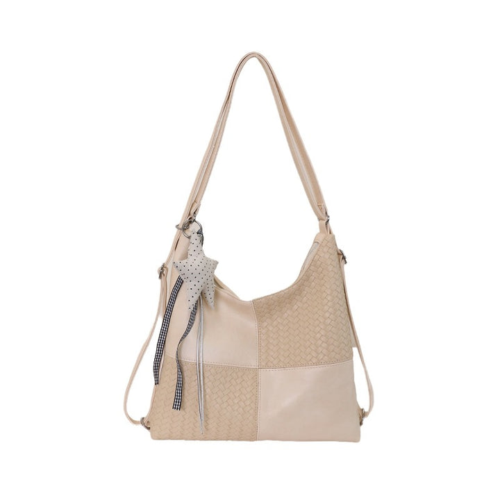 Damen Beuteltasche aus kunstvoll geflochtenem Leder mit elegantem Design Nord Taschen