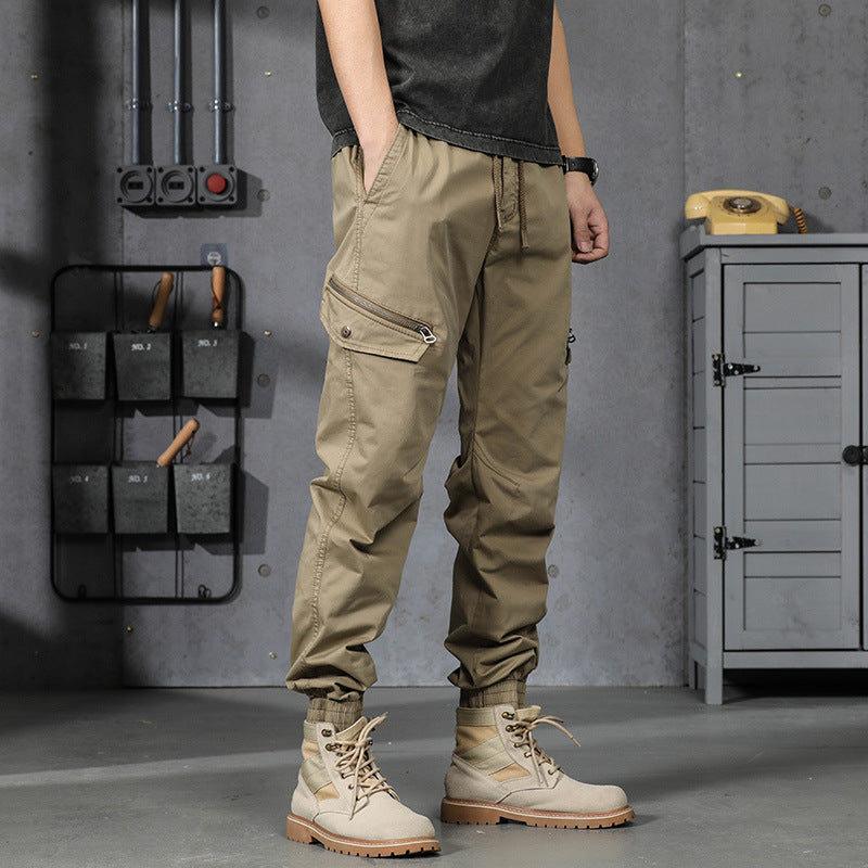 Herren Multifunktionale Cargo-Jogginghose mit Tunnelzugbund, Reißverschluss-Taschen und geripptem Knöchelbündchen Nord Taschen