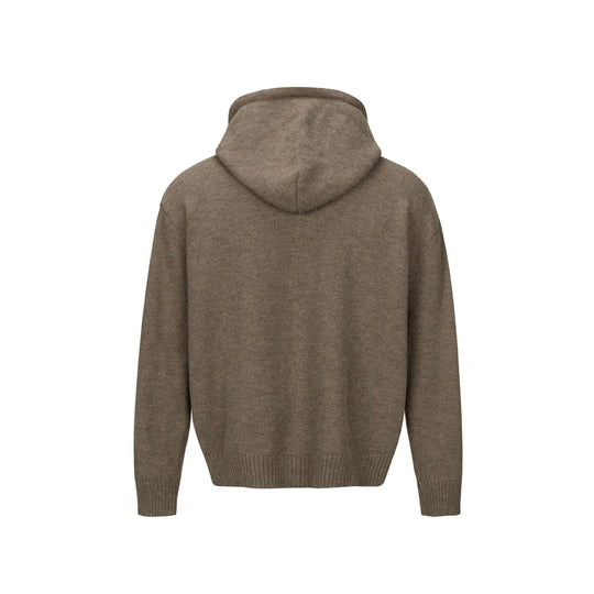 Unisex Kapuzen-Cardigan mit Knopfleiste, angerauter Strickstruktur und Rippbündchen Nord Taschen
