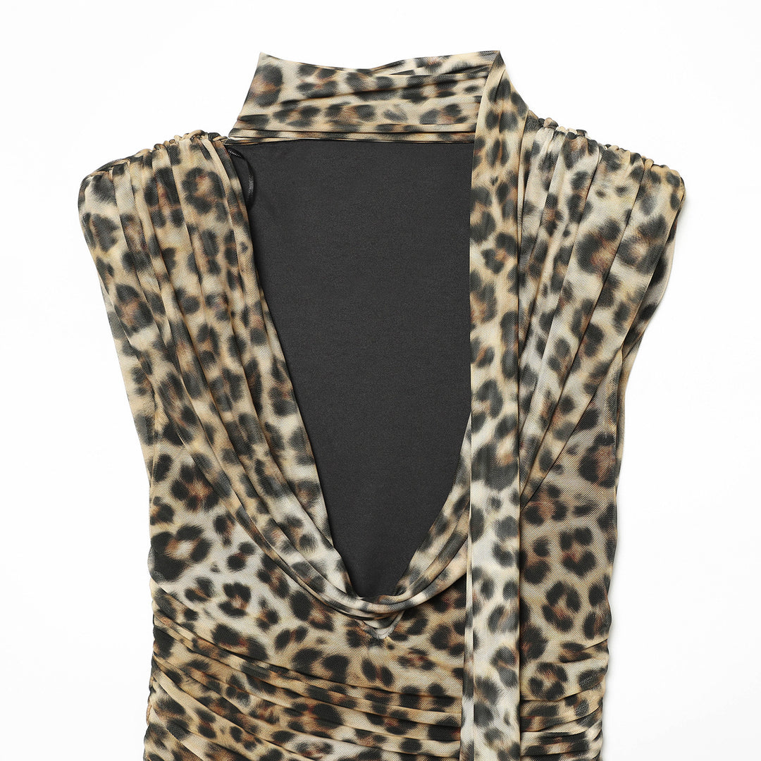 Damen Viskose-Jersey Wickelkleid mit Wasserfallausschnitt, Drapierung und Raffung Nord Taschen