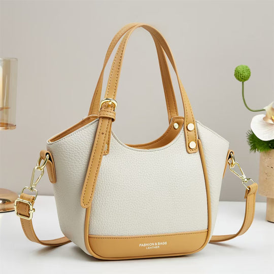 Damen Handtasche aus strukturiertem Kunstleder mit abnehmbarem Schulterriemen Nord Taschen