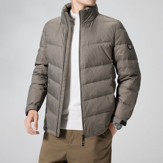 Herren Leichte gesteppte Thermojacke mit Stehkragen und winddichter Isolierung Nord Taschen