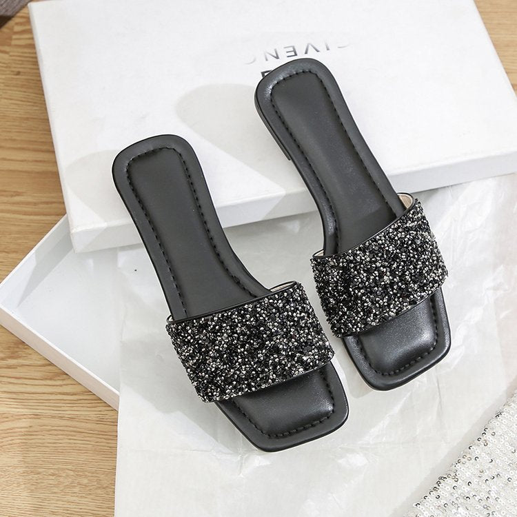 Damen elegante Strass-Pantoletten Nord Taschen