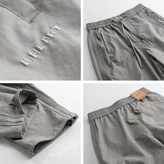 Herren Relaxte Jogger-Chino mit Kordelbund und dekorativen Seitennähten Nord Taschen
