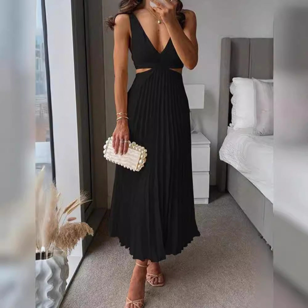 Damen Elegant gefaltetes Abendkleid