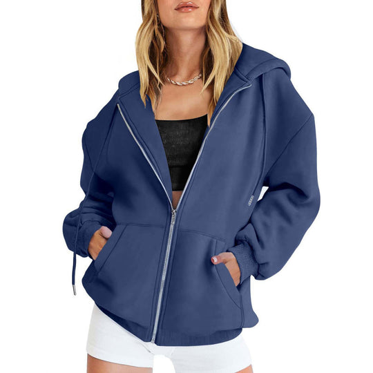 Damen Oversized Kapuzenjacke Nord Taschen