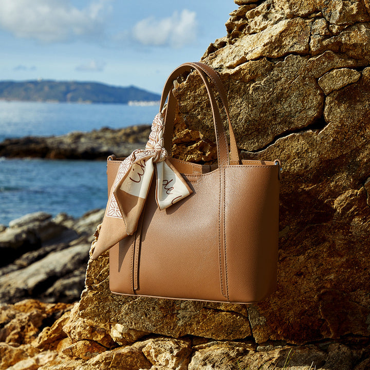 Damen Handtasche mit modischem Halstuch Nord Taschen