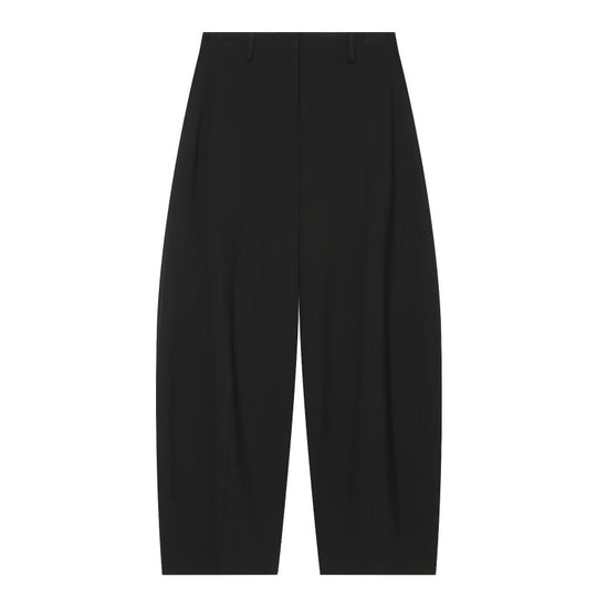 Damen Hochtaillierte weite Cropped‑Hose mit Bundfalten und elegantem Fall Nord Taschen