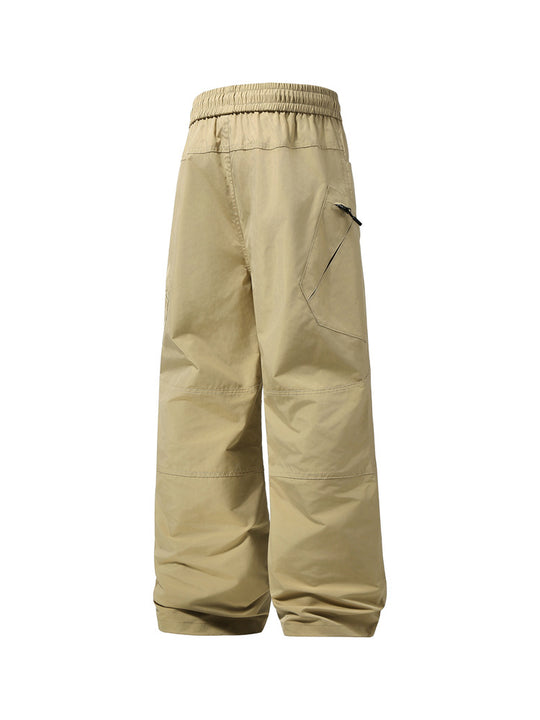 Herren Weite technische Cargohose mit elastischem Bund und schräger Reißverschlusstasche Nord Taschen
