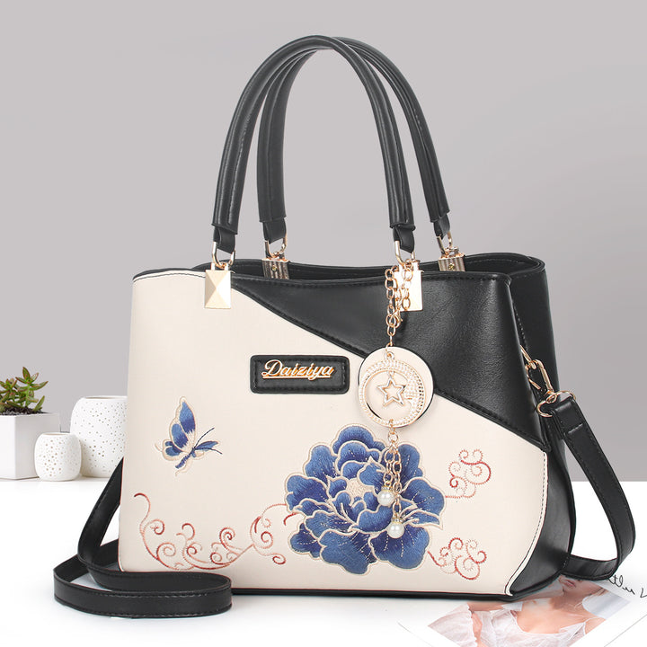 Damen hochwertige Handtasche mit floralem Design Nord Taschen
