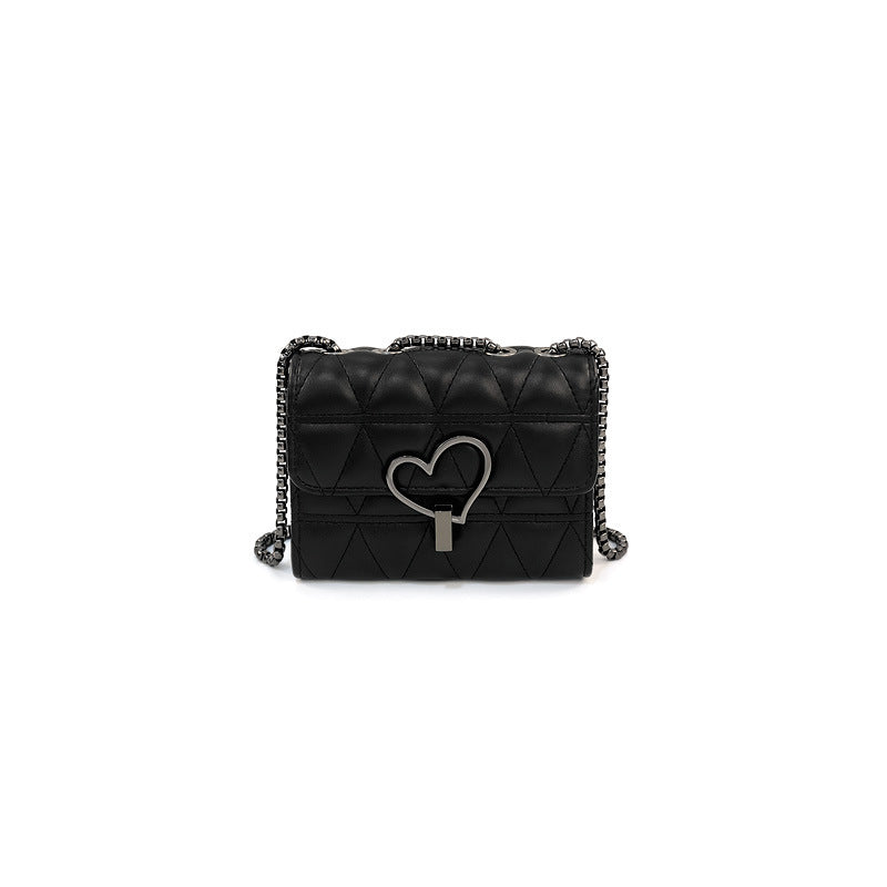 Damen Clutch-Tasche mit herzförmigem Verschluss und eleganter Steppung Nord Taschen