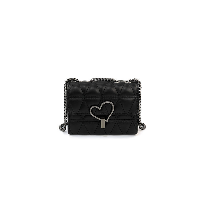 Damen Clutch-Tasche mit herzförmigem Verschluss und eleganter Steppung Nord Taschen