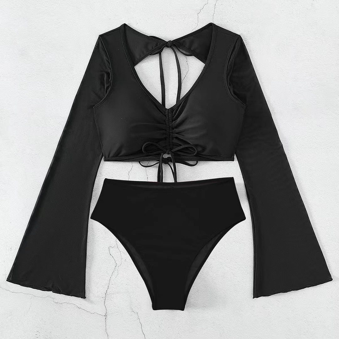 Damen Hochgeschnittener Bikini mit transparenter Blusenoberteil Nord Taschen