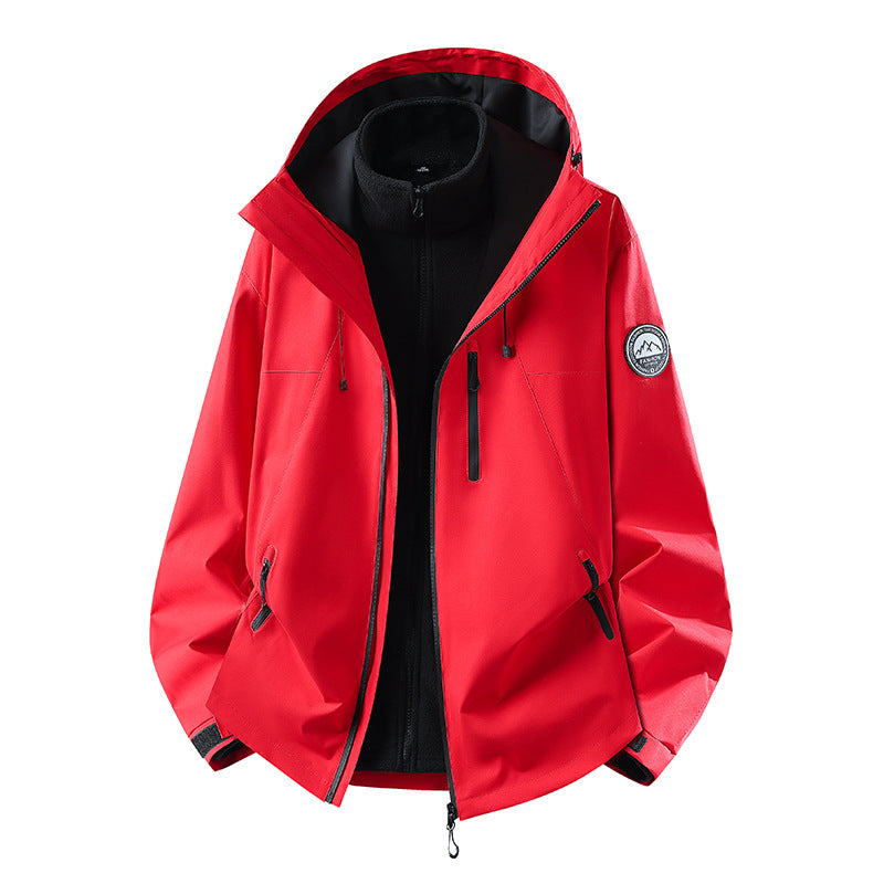 Herren Wasserdichte Softshell-Jacke mit Kapuze und atmungsaktiver Membran Nord Taschen