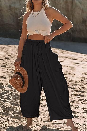 Damen Modische Leinenhose Nord Taschen