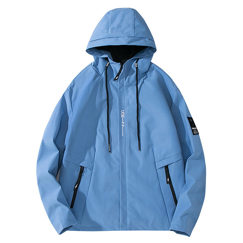 Herren Leichte Kapuzen-Softshelljacke im urbanen Utility-Stil mit verstellbarer Kapuze und verdecktem Reißverschluss Nord Taschen