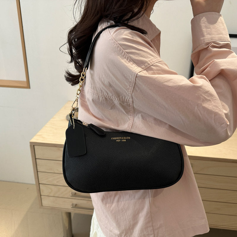 Damen Hobo-Tasche aus strukturiertem Kunstleder mit elegantem Kettenhenkel Nord Taschen
