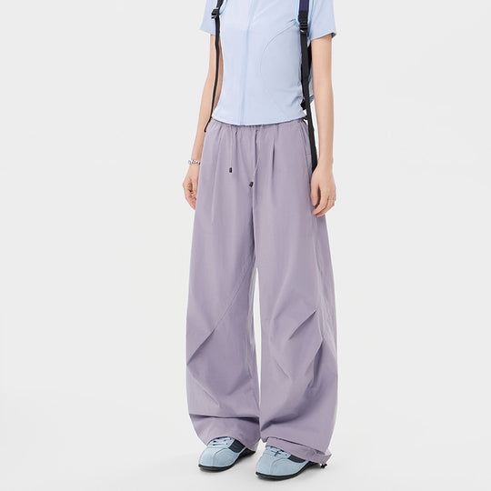 Damen weite technische Cargohose mit Kordelzugbund Nord Taschen