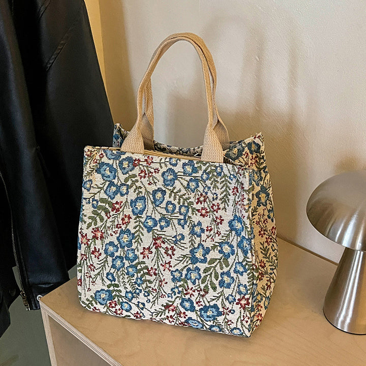 Damen Tragetasche mit floraler Stickerei Nord Taschen