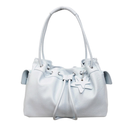 Damen Hobo-Tasche aus weichem Kunstleder mit praktischem Zugbandverschluss Nord Taschen