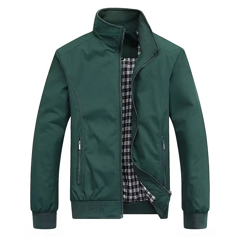 Herren Leichter Harrington-Blouson mit Stehkragen und kariertem Innenfutter Nord Taschen