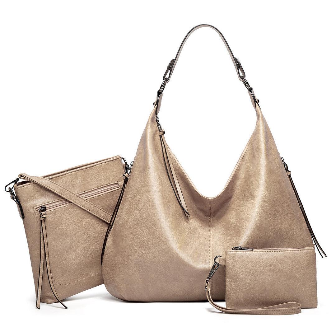 Damen Hobo-Tasche mit abnehmbarer Umhängetasche und praktischer Kosmetiktasche Nord Taschen