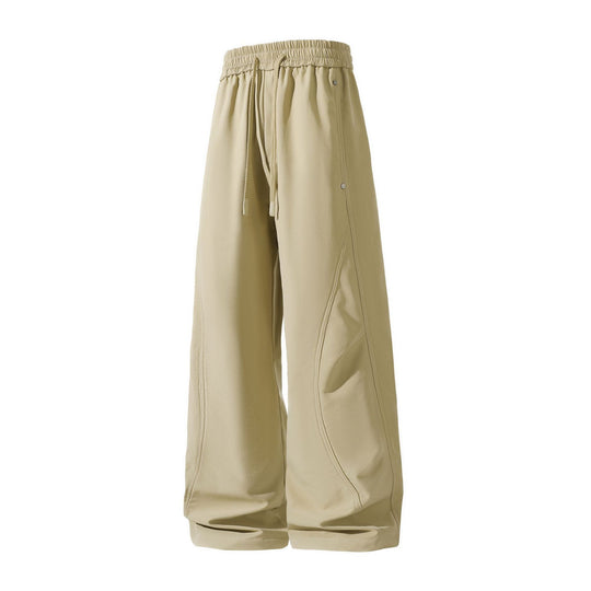 Damen Weite Cropped-Utility-Jogginghose mit Tunnelzugbund und geschwungenen Cargotaschen Nord Taschen