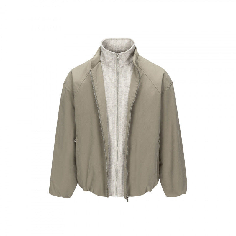 Herren Ultraleichte Tech-Blousonjacke mit Raglanärmeln, Stehkragen und Reißverschlusstaschen Nord Taschen