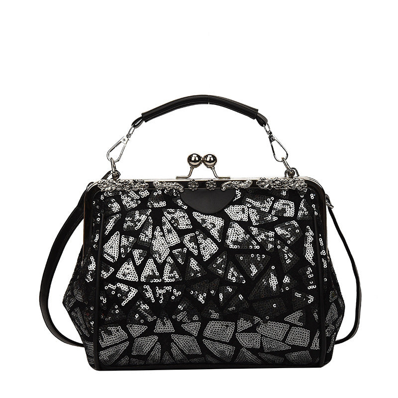 Damen stilvolle Abendtasche mit Glitter-Applikationen Nord Taschen