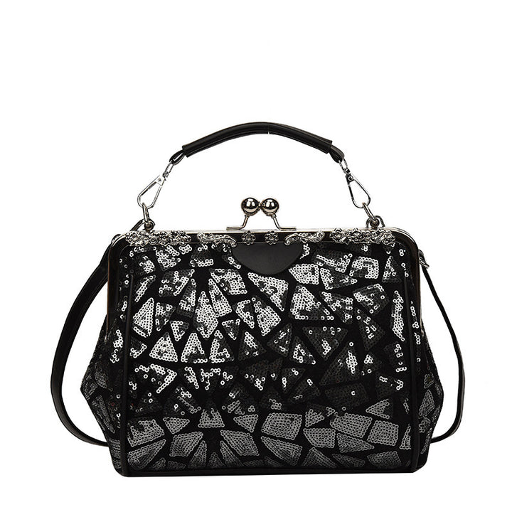 Damen stilvolle Abendtasche mit Glitter-Applikationen Nord Taschen