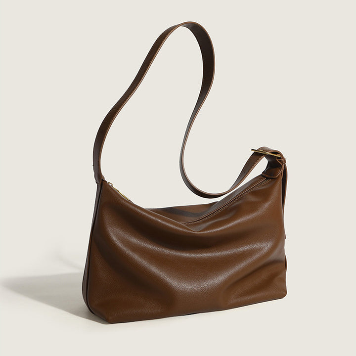 Damen Hobo-Tasche aus hochwertigem Kunstleder mit raffiniertem Faltendesign Nord Taschen