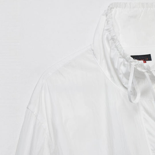 Damen Ultralight Cropped Anorak mit Tunnelzugtaillierung, Ballonärmeln und hohem Stehkragen Nord Taschen