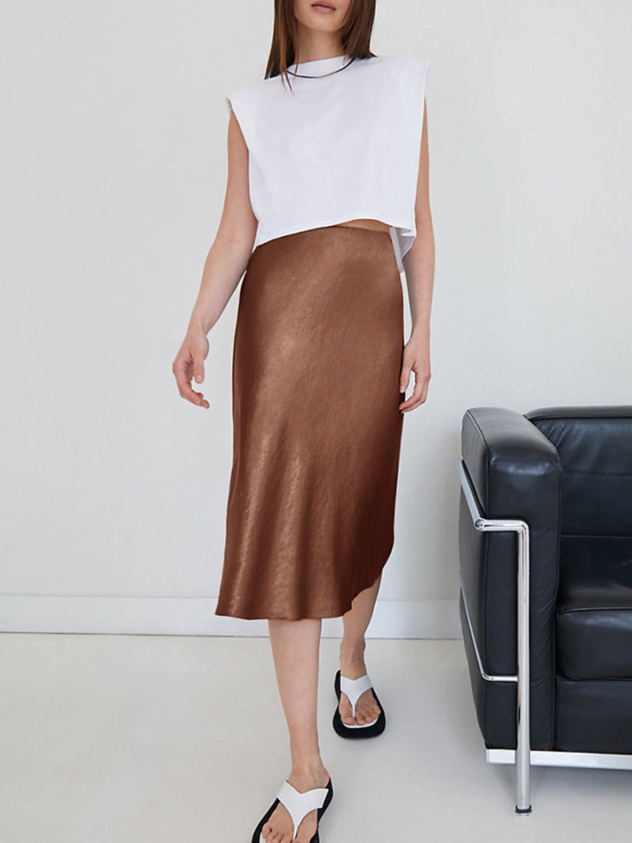 Damen Elegante und fließende Midibluse Nord Taschen