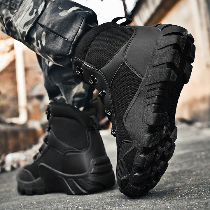 Herren taktische Stiefel mit verstärktem Knöchelschutz und rutschfester Sohle