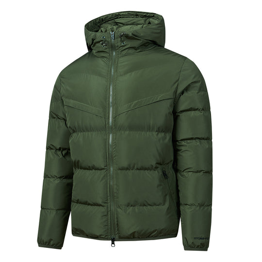 Herren Wattierte Kapuzen-Steppjacke mit Thermoisolierung, Zwei-Wege-Reißverschluss & verdeckten Reißverschlusstaschen Nord Taschen