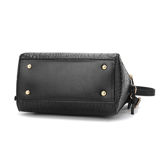 Damen hochwertige Tote-Handtasche mit stylischem Krokodilleder-Look und abnehmbarem Tragegurt Nord Taschen