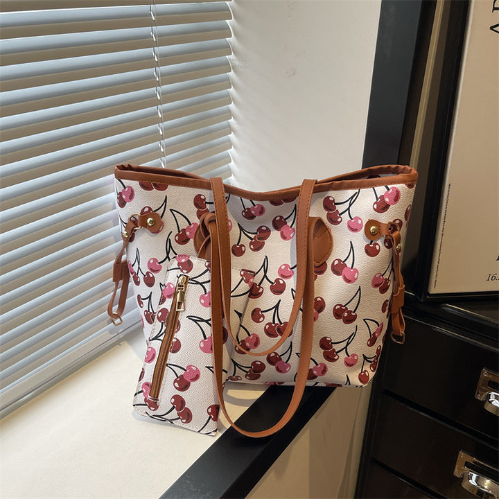 Damen Einkaufstasche mit fruchtigem Design und praktischem Innenfach Nord Taschen