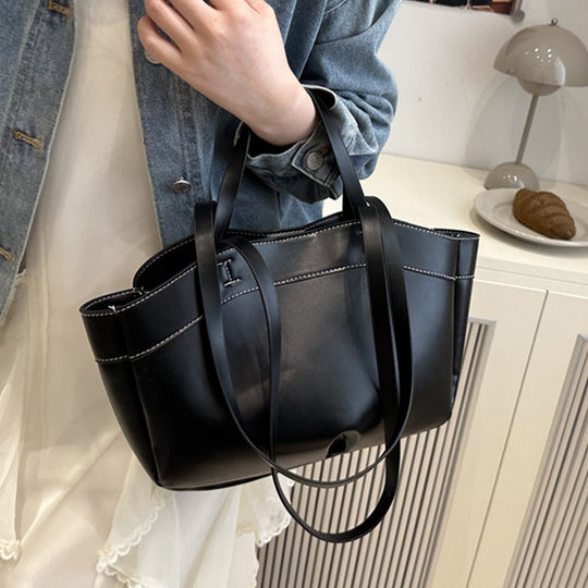 Damen Tragetasche aus hochwertigem Kunstleder mit funktionalen Innenfächern Nord Taschen