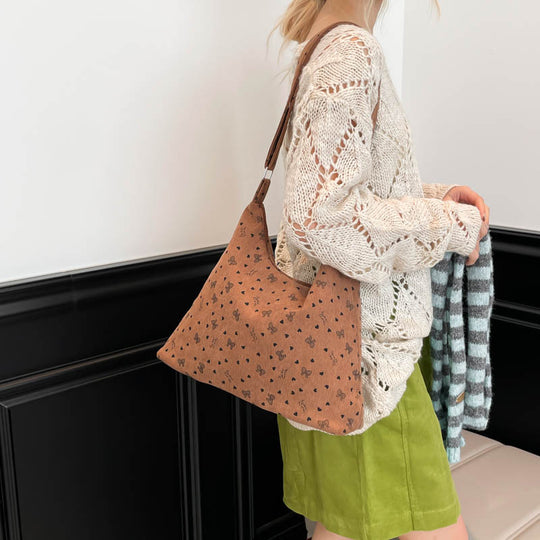 Damen leichte Beuteltasche mit verspieltem Muster Nord Taschen